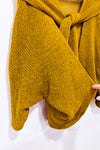 Cardigan en tricot ouvert safran* seconde main - Lucie Bournival- La Penderie du Paradis