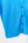 Cardigan en maille turquoise à boutons seconde main - Worthington- La Penderie du Paradis