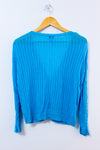 Cardigan en maille turquoise à boutons seconde main - Worthington- La Penderie du Paradis