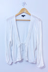 Cardigan blanc à nouer seconde main - Les Collections Mat- La Penderie du Paradis