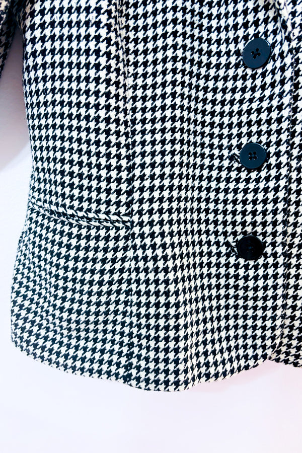 Veston noir et blanc motif pied-de-poule* seconde main - Precis- La Penderie du Paradis