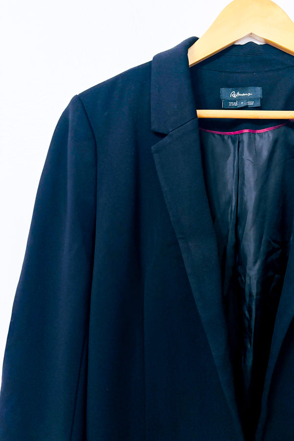 Veston ouvert noir à col tailleur* seconde main - Reitmans- La Penderie du Paradis