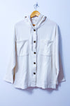 Cardigan gaufré blanc cassé à capuchon* seconde main - Roxy- La Penderie du Paradis
