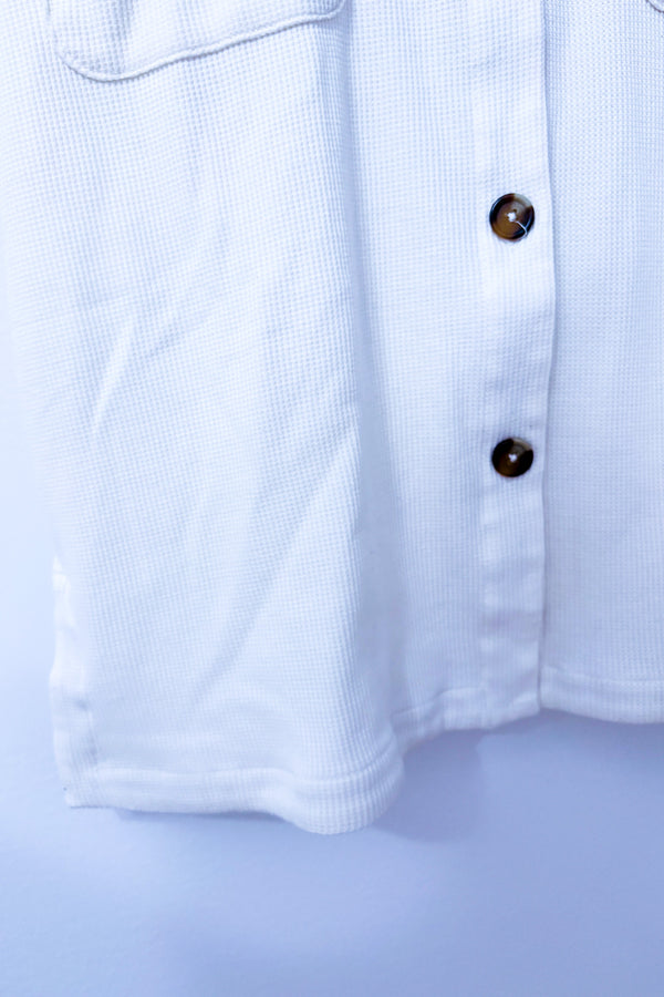 Cardigan gaufré blanc cassé à capuchon* seconde main - Roxy- La Penderie du Paradis