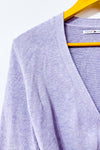 Cardigan lilas en coton avec ceinture seconde main - Tommy Hilfiger- La Penderie du Paradis