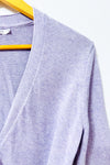 Cardigan lilas en coton avec ceinture seconde main - Tommy Hilfiger- La Penderie du Paradis