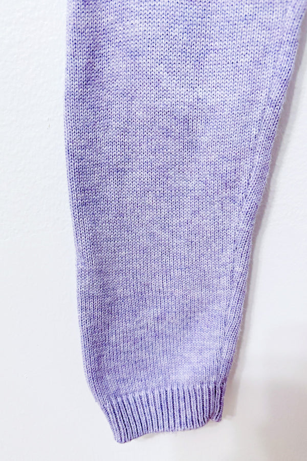 Cardigan lilas en coton avec ceinture seconde main - Tommy Hilfiger- La Penderie du Paradis