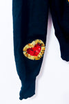 Cardigan noir à coeurs en paillettes* seconde main - Nosecrets- La Penderie du Paradis