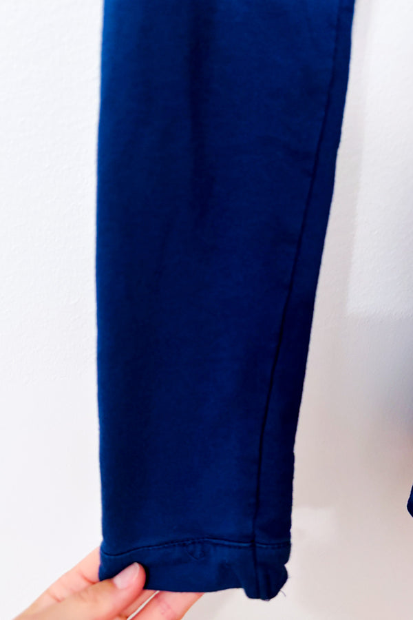 Cardigan bleu à col châle à nouer seconde main - Kitchen Orange- La Penderie du Paradis