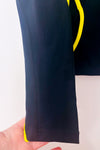 Veste de sport zippée marine à bandes jaunes* seconde main - GAP- La Penderie du Paradis