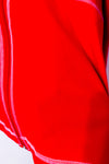 Veste de sport zippée rouge à coutures contrastantes seconde main - Adidas- La Penderie du Paradis
