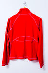 Veste de sport zippée rouge à coutures contrastantes seconde main - Adidas- La Penderie du Paradis