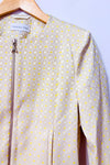 Veston structuré crème et jaune à motif géométrique* seconde main - Patrizia Pepe- La Penderie du Paradis