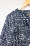 Veston ouvert court noir et blanc en tricot (xl)-Autres-La Penderie du Paradis 🕊