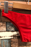 Bas de maillot de bain tanga rouge (xs) seconde main Zaful 