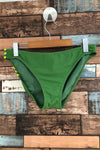 Bas de maillot de bain vert avec logo jaune (l) seconde main Lolë 