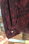 Blouse fluide rouge motif serpent (s) seconde main Le Château 