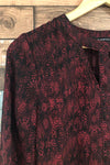 Blouse fluide rouge motif serpent (s) seconde main Le Château 