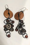 Boucles d'oreilles en bois avec boutons seconde main Autres 