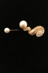 Broche perle et diamants or seconde main Autres 