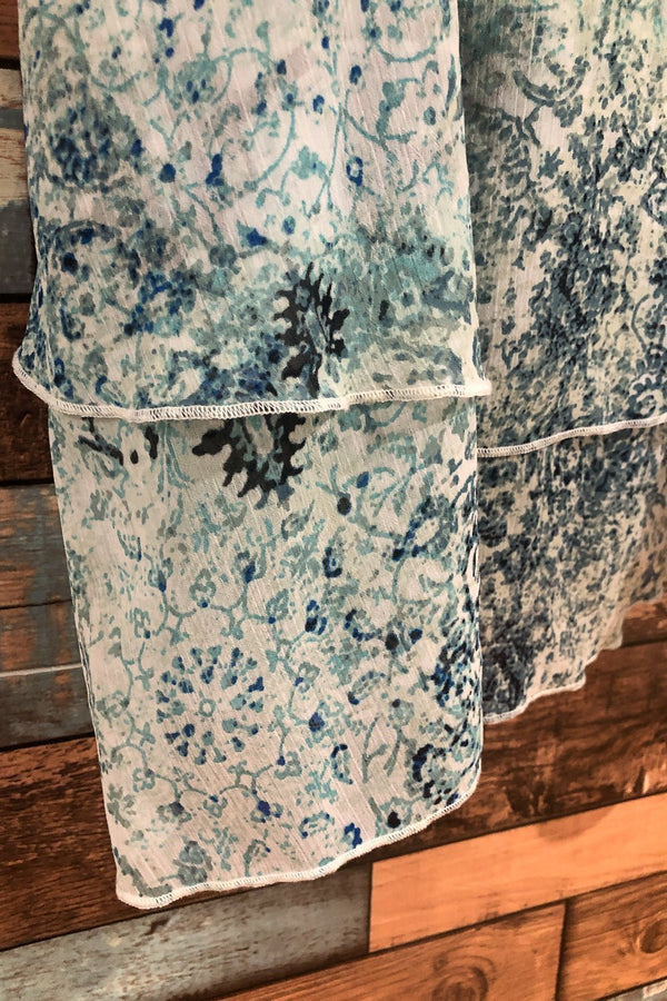 Camisole fluide étagée turquoise (m) seconde main Le Château 