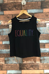 Camisole noire ''Equality'' (s) seconde main Rae Dunn 