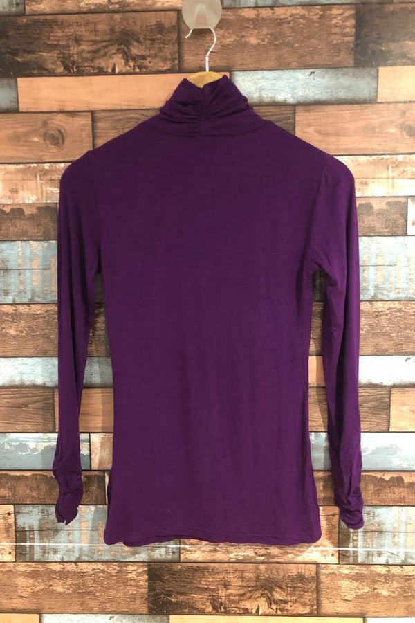 Chandail col roulé basic mauve (xs) seconde main Pentagone 