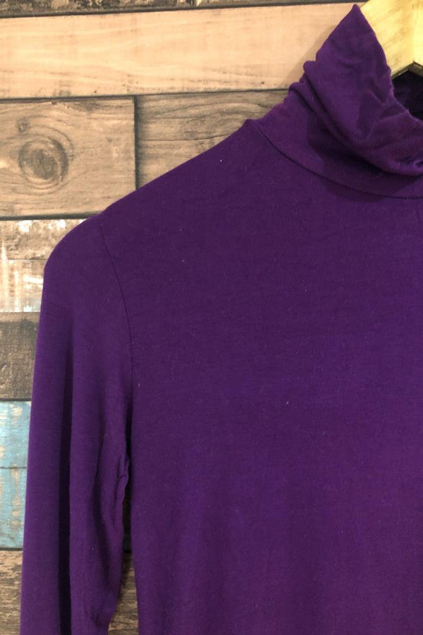Chandail col roulé basic mauve (xs) seconde main Pentagone 