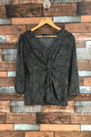 Chandail gris avec motifs et torsade (s) seconde main Apt. 9 