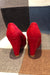 Chaussures rouges en suède talon compensé (5) seconde main Reitmans   