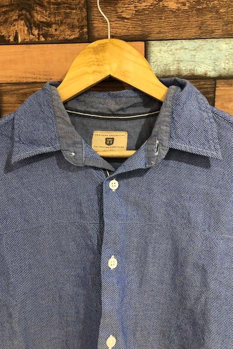 Chemise bleue avec petits motifs (m) - Homme seconde main Autres   