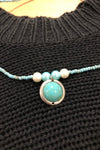 Collier pierres aqua seconde main Autres 