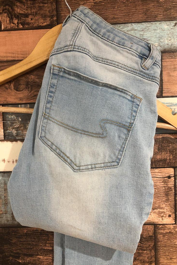 Jeans bleu pâle jambe étroite (xs) seconde main Ardene 