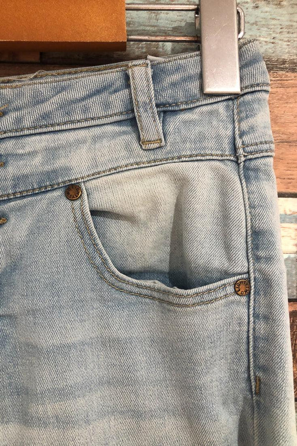 Jeans bleu pâle jambe étroite (xs) seconde main Ardene 