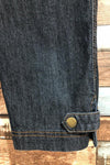 Jeans extensible bleu foncé 3/4 (s) seconde main Point Zero 