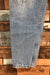 Jeans taille haute bleu pâle effet usé jambe droite (xs) seconde main Zara   