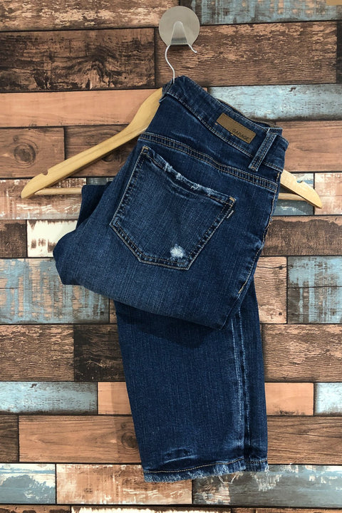 Jeans troués bleu foncé (xs) seconde main Garage   