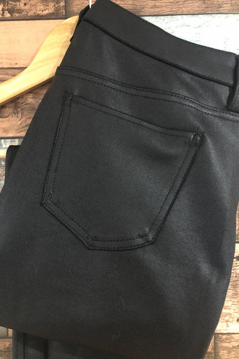 Jegging noir faux cuir (s) seconde main D. Jeans   
