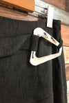 Jupe gris chamoiré avec boucle argent (s) seconde main Tuzzi 