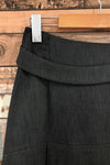 Jupe gris chamoiré avec boucle argent (s) seconde main Tuzzi 