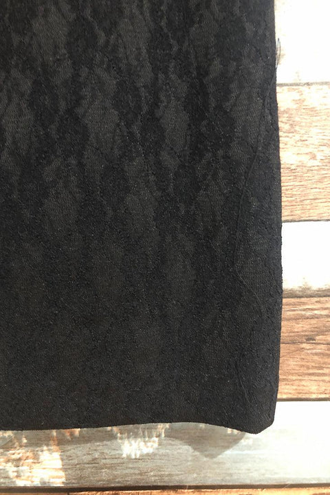 Jupe texturée noire fleurie (m) seconde main Simons   