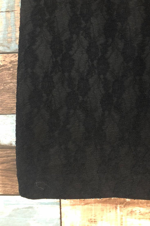 Jupe texturée noire fleurie (m) seconde main Simons   