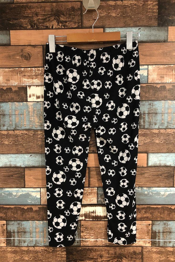 Legging noir motif ballons de soccer (xs) seconde main Cherie Bliss 