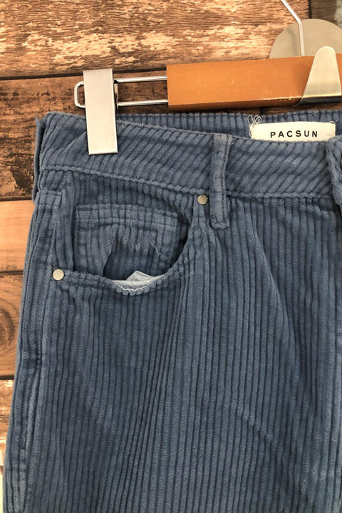 Mom jeans en corduroy bleu (s) seconde main Pacsun   