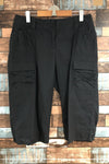 Pantalon 3/4 noir en nylon (l) seconde main Autres 