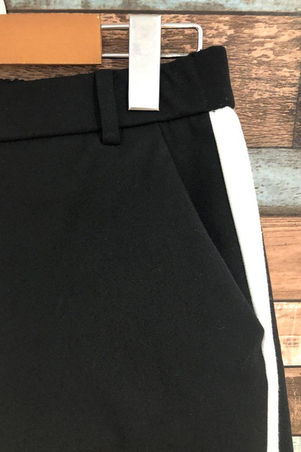 Pantalon 7/8 noir avec bande blanche sur le côté (xs) seconde main Zara 