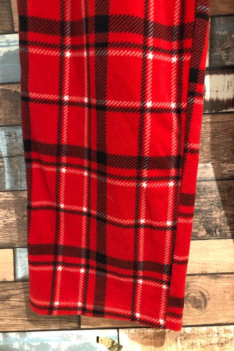 Pantalon de pyjama à carreaux rouge en polar (m) seconde main Autres   