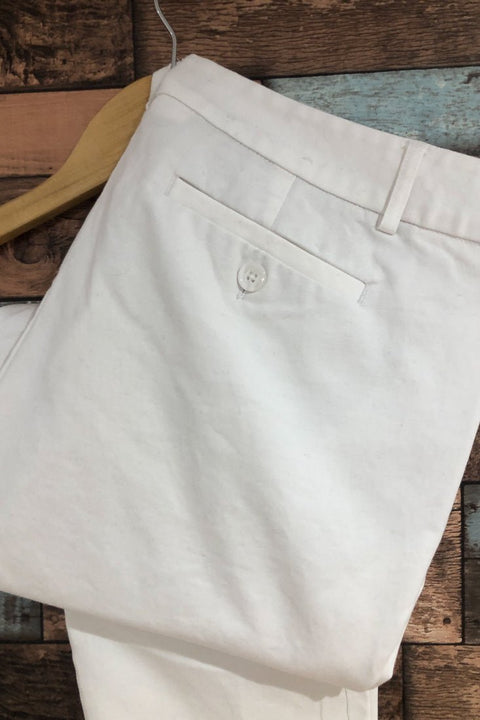 Pantalon droit blanc 7/8 (m) seconde main Dalia   