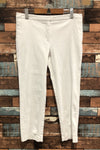 Pantalon extensible blanc texturé (m) seconde main Mario Serrani 