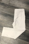 Pantalon extensible blanc texturé (m) seconde main Mario Serrani 